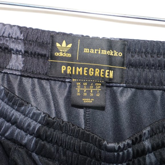 Adidas Marimekko Black Flower Firebird Gold Stripe Track Pants Womens S - Picture 6 of 11